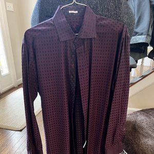 Bugatchi Mens XL Purple Shaped Fit Buttondown